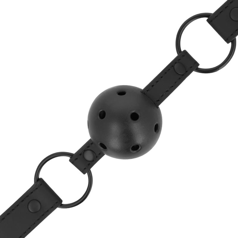 Bâillon boule en cuir végan Intense Fetish, vue 3 sur 5