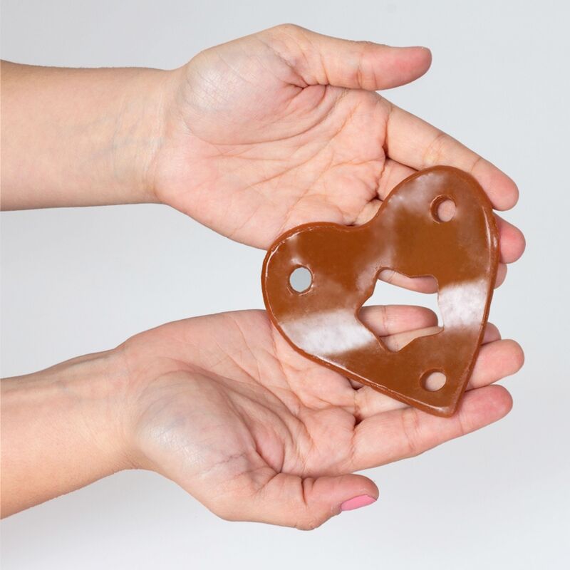 String comestible cœur unisexe saveur chocolat Secret Play, vue 3