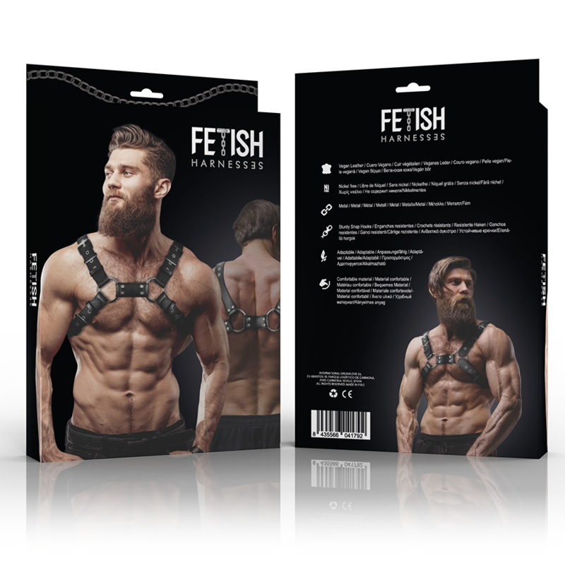 Harnais poitrine bulldog homme éco cuir Fetish Submissive, vue 6 sur 6