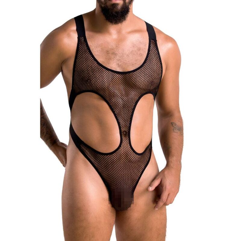 Body homme noir Passion Leon 040 taille L/XL, vue 3 sur 6