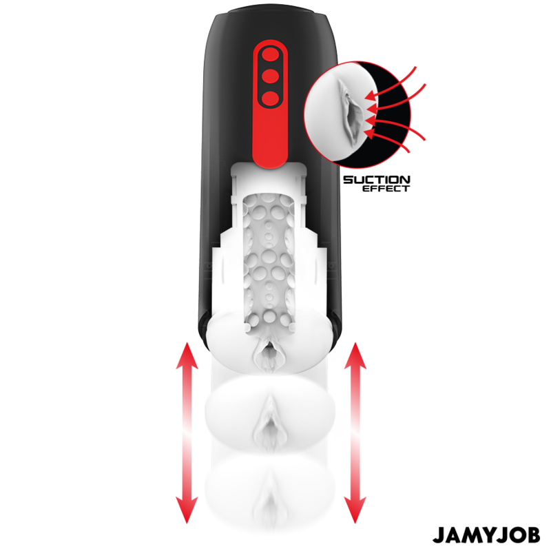 Masturbateur aspiration et poussée Jamyjob Phantom, vue 3 sur 7