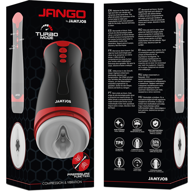Masturbateur compression et vibration Jamyjob Jango, vue 7 sur 7
