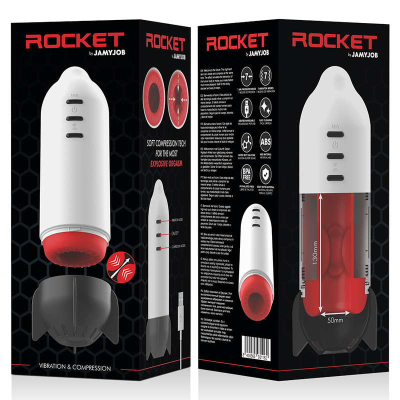 Masturbateur compression et vibration Jamyjob Rocket, vue 10 sur 10