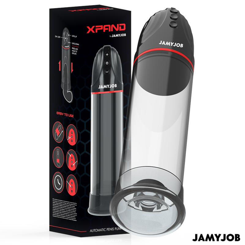 Pompe à pénis automatique Jamyjob Xpand grise, vue 2 sur 7