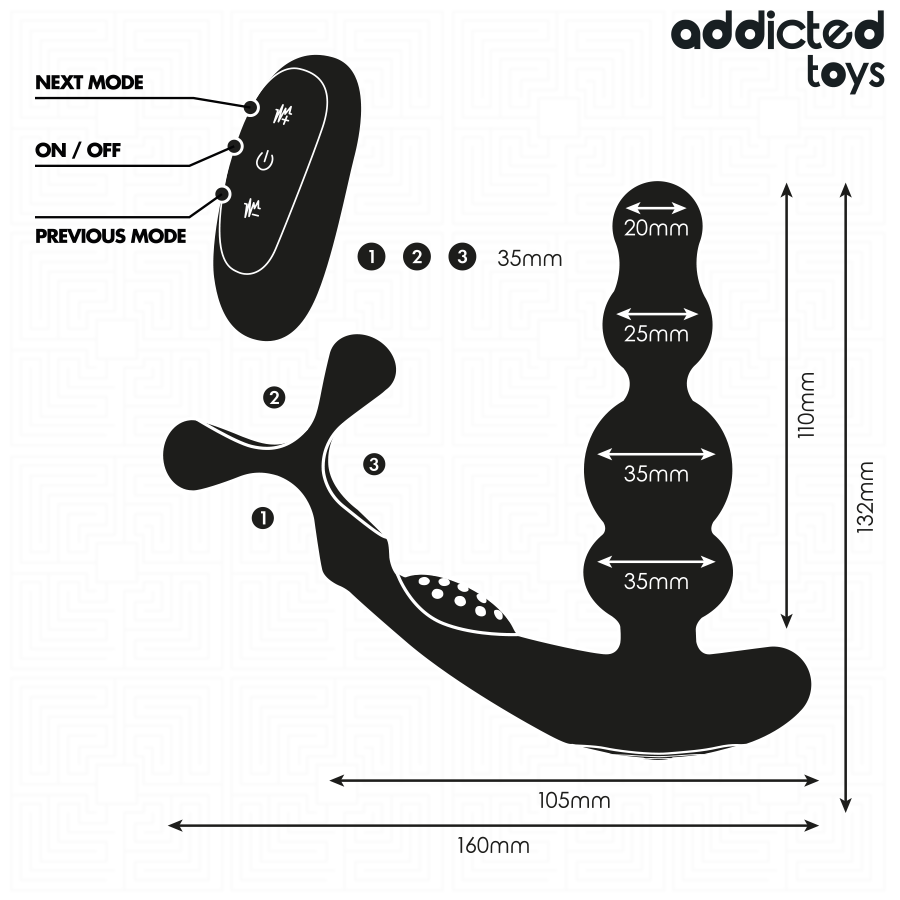 masseur de prostate rotatif télécommandé Addicted Toys vue 7 sur 8