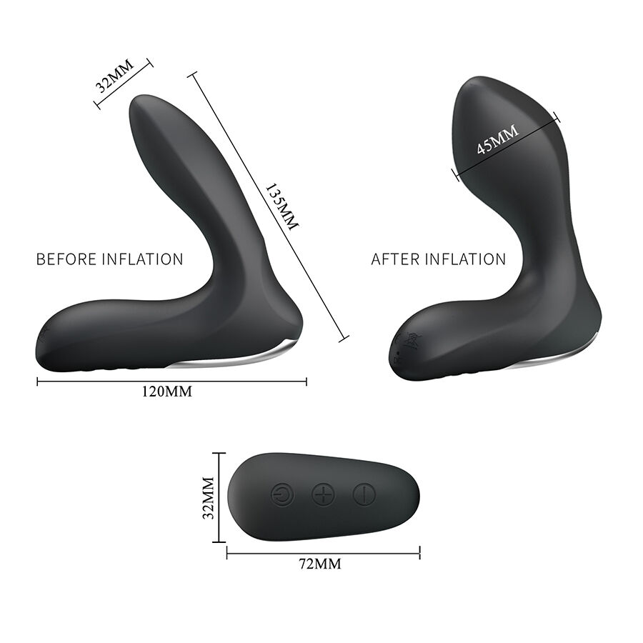 masseur de prostate gonflable vibrant télécommandé Mr Play vue 8 sur 9