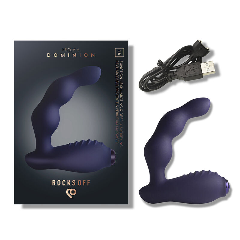 masseur de prostate et périnée bleu Nova Dominion Rocks-Off vue 8 sur 11