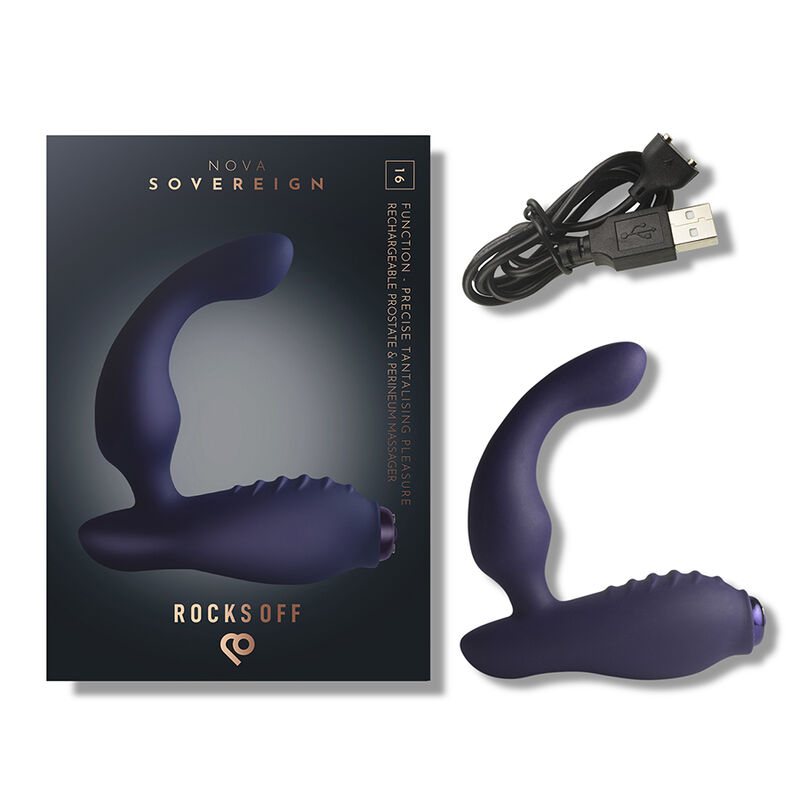 masseur de prostate et périnée bleu Nova Sovereign Rocks-Off vue 8 sur 11