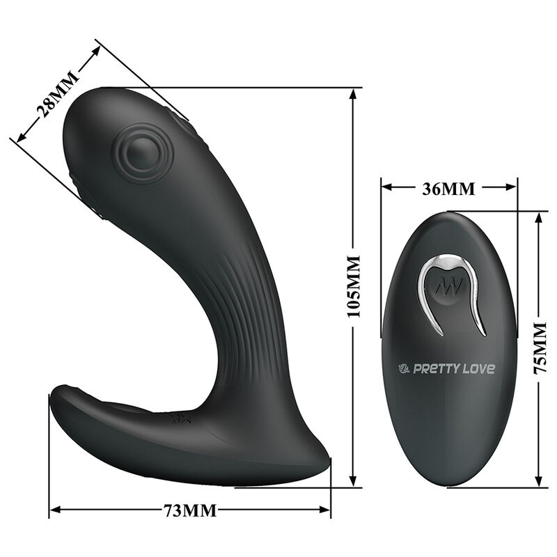 vibromasseur prostatique télécommandé Mirabelle Pretty Love vue 6 sur 9