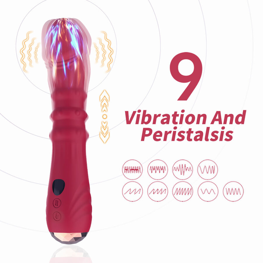 gode vibrant chauffant point A rouge Armony vue 3 sur 9