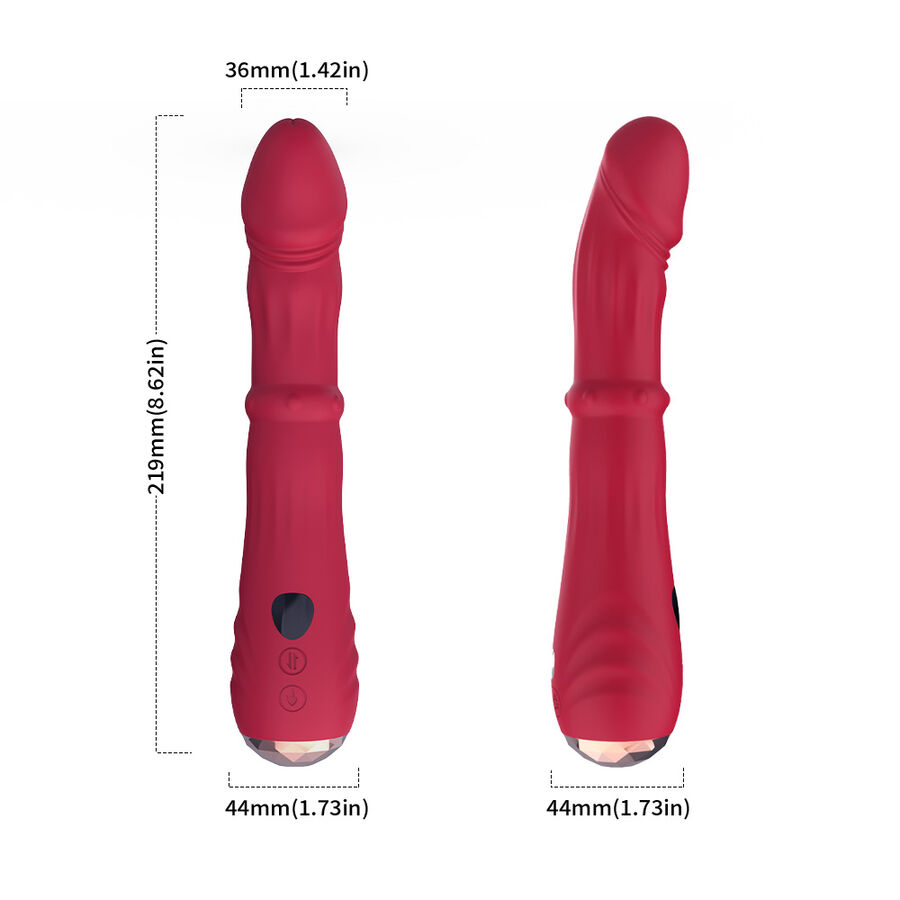 gode vibrant chauffant point A rouge Armony vue 7 sur 9