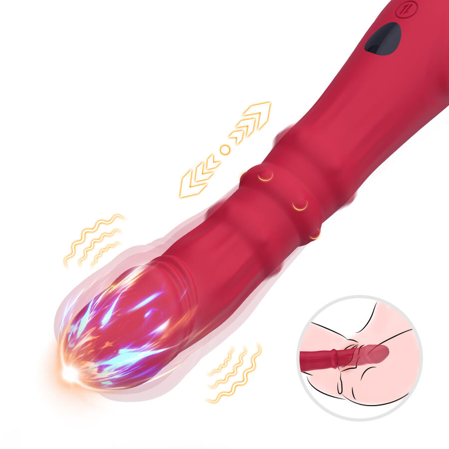 gode vibrant chauffant point A rouge Armony vue 9 sur 9
