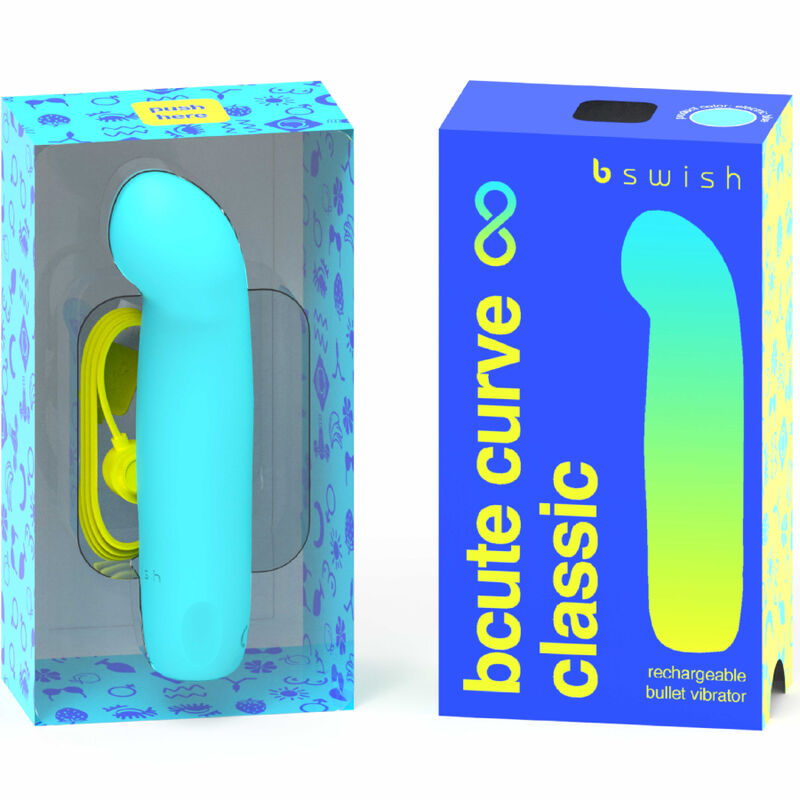 mini vibromasseur point G courbé bleu Bcute Curve B Swish vue 2 sur 5