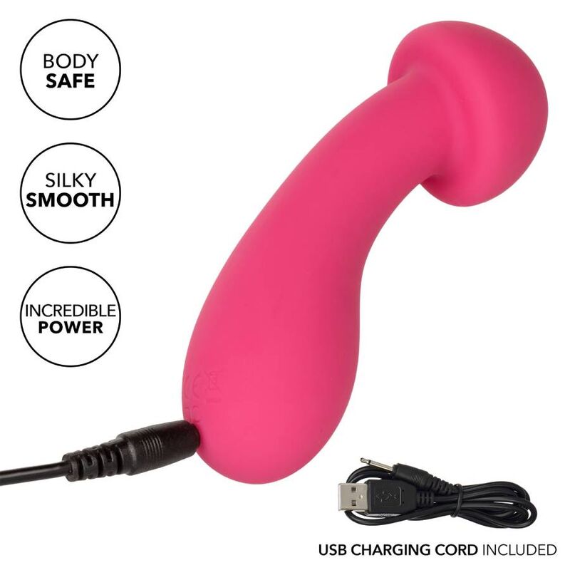 masseur point G tête flexible rose Pixies Exciter Calexotics vue 4 sur 11