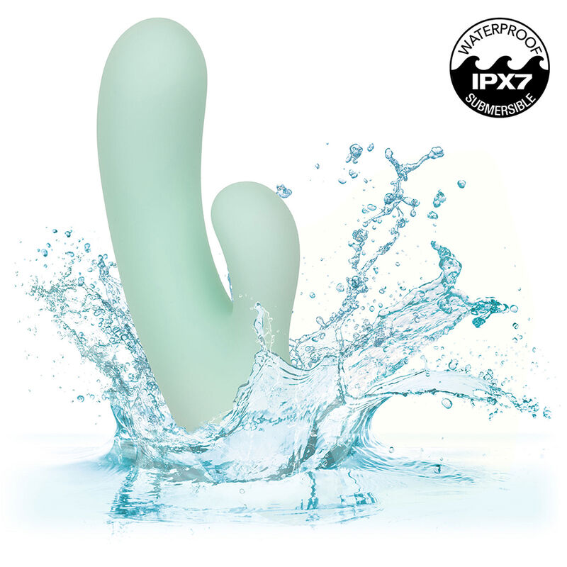 vibromasseur rabbit point G transparent aqua Fiji Calexotics vue 8 sur 10