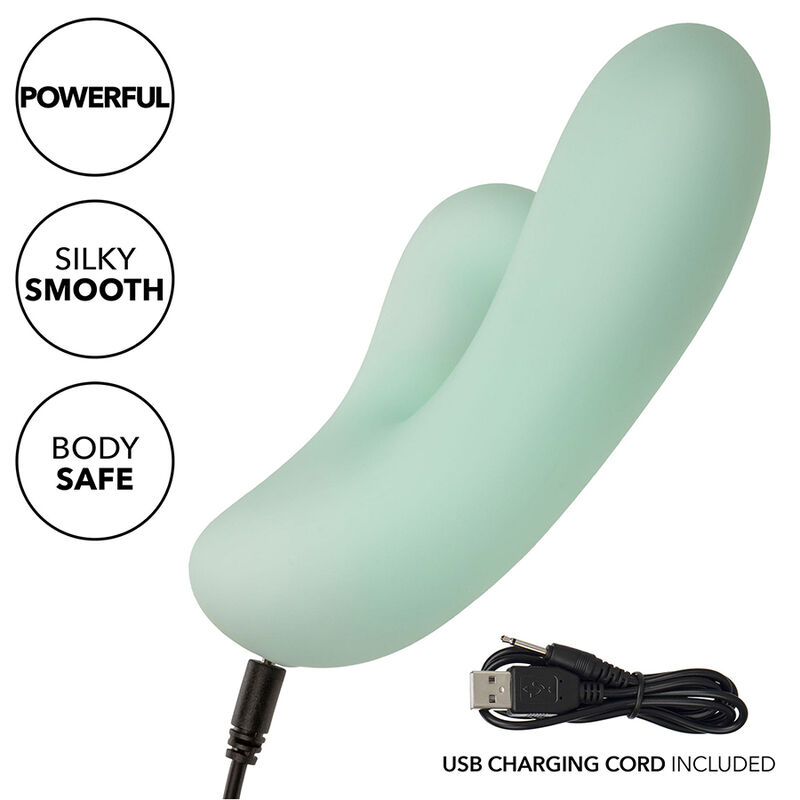 vibromasseur rabbit point G transparent aqua Fiji Calexotics vue 9 sur 10