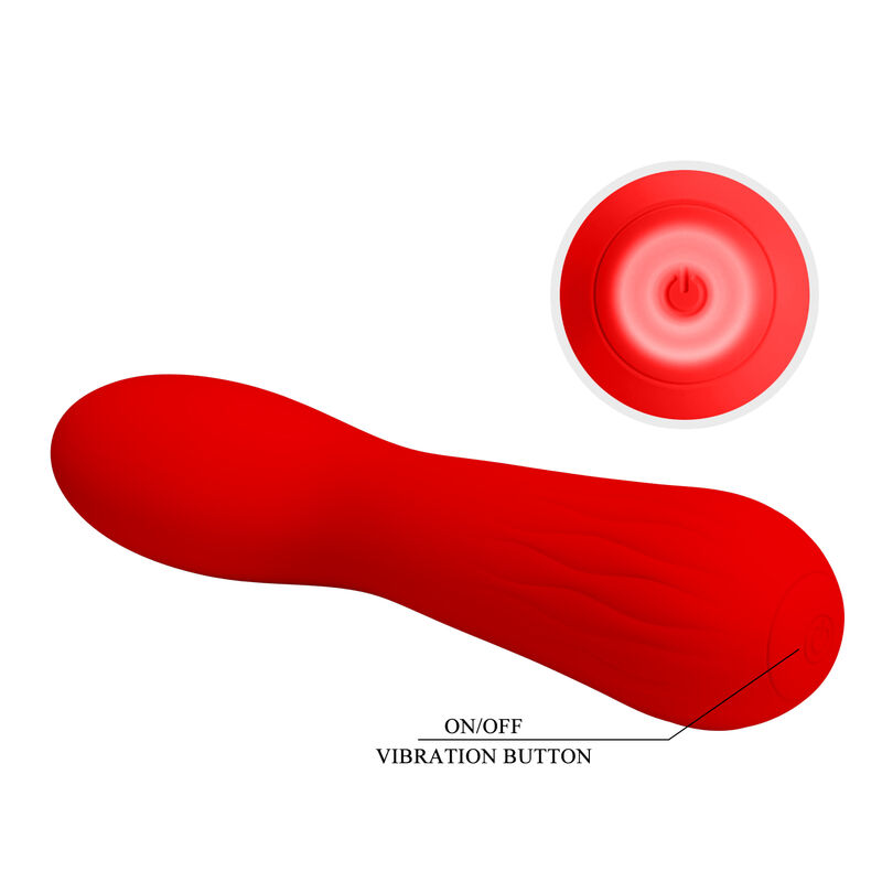 vibromasseur point G souple rouge Faun Pretty Love vue 6 sur 9