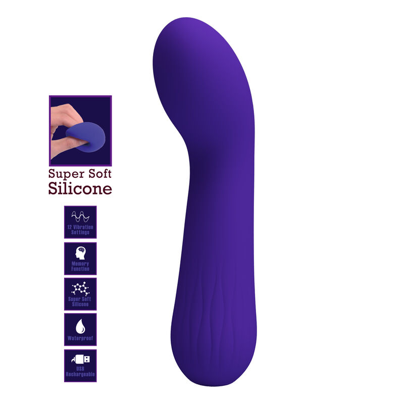 vibromasseur point G souple violet Faun Pretty Love vue 7 sur 9