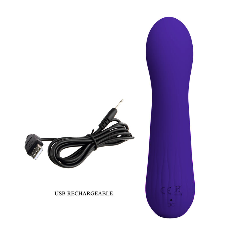 vibromasseur point G souple violet Faun Pretty Love vue 8 sur 9