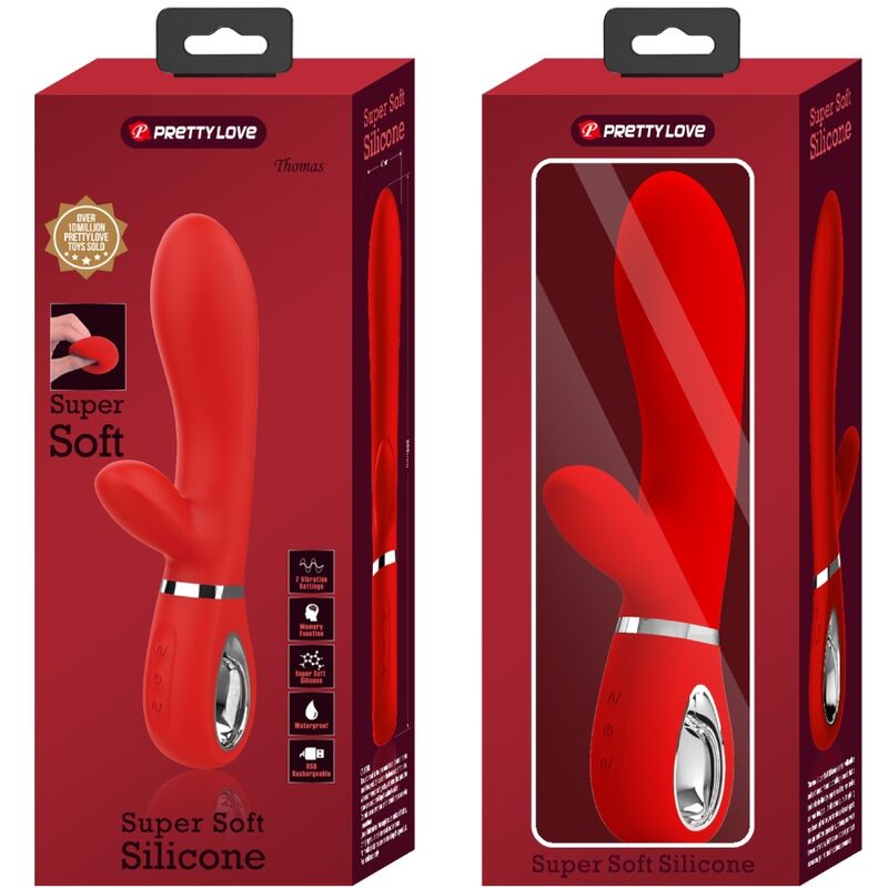 vibromasseur point G multifonction rouge Thomas Pretty Love vue 9 sur 9