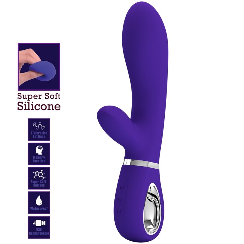 vibromasseur point G multifonction violet Thomas Pretty Love vue 7 sur 9