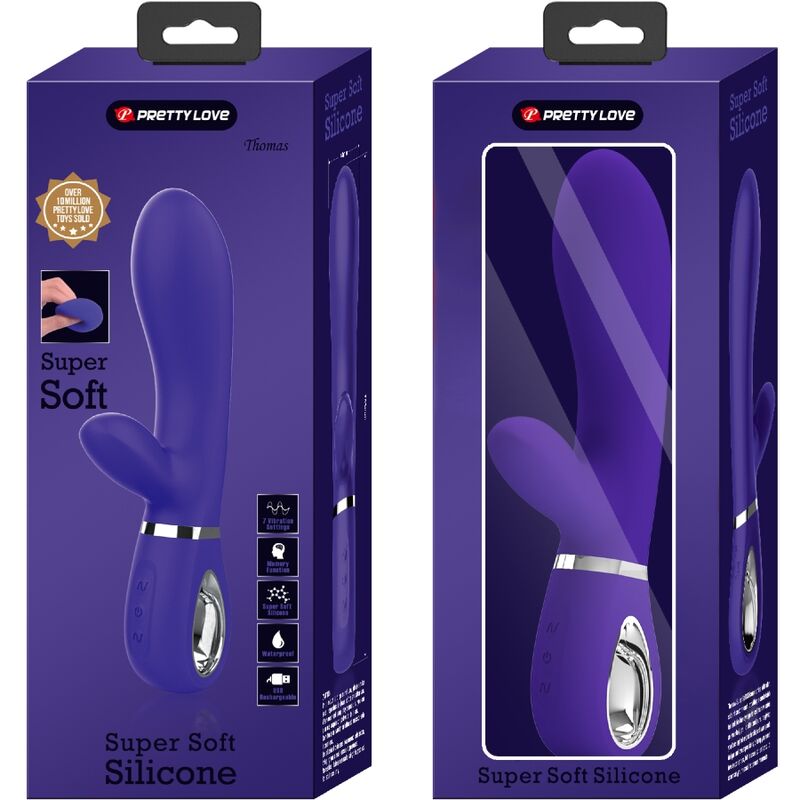 vibromasseur point G multifonction violet Thomas Pretty Love vue 9 sur 9