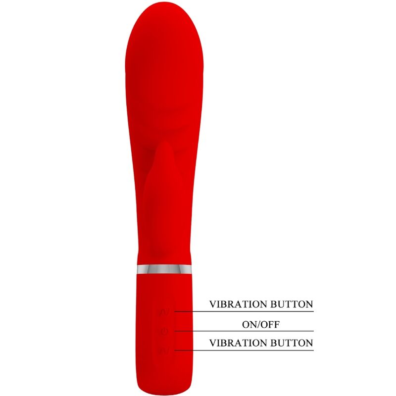 vibromasseur rabbit point G rouge Prescott Pretty Love vue 6 sur 9