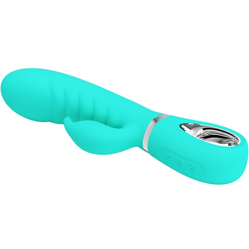 vibromasseur rabbit point G vert aqua Prescott Pretty Love vue 3 sur 9