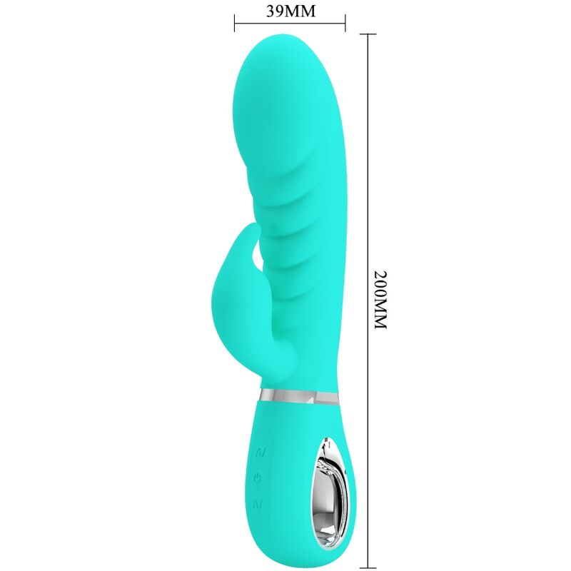 vibromasseur rabbit point G vert aqua Prescott Pretty Love vue 5 sur 9