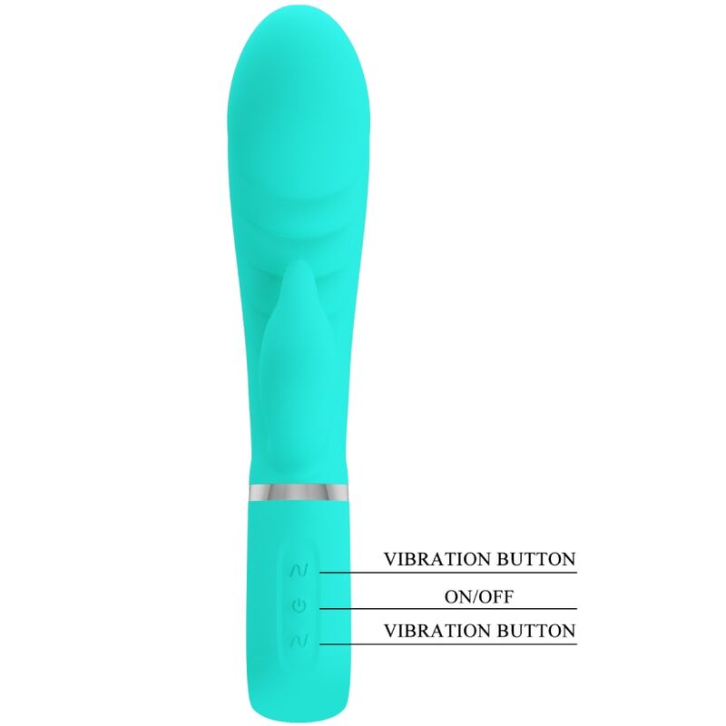 vibromasseur rabbit point G vert aqua Prescott Pretty Love vue 6 sur 9