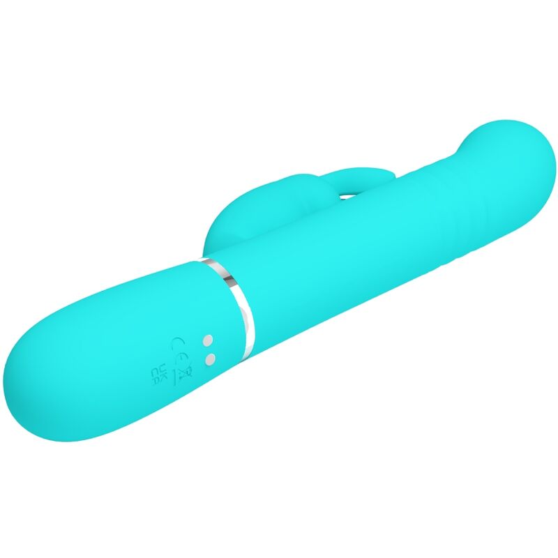 vibromasseur rabbit rotatif vert aqua Coale Pretty Love vue 5 sur 10