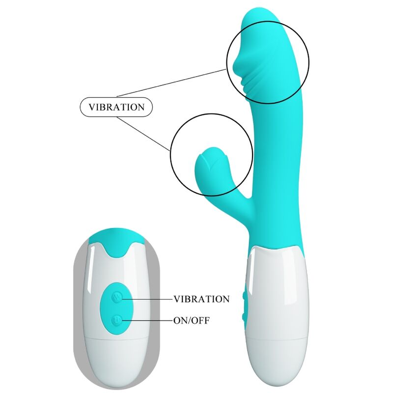 vibromasseur point G et clitoris aqua Snappy Pretty Love vue 7 sur 9