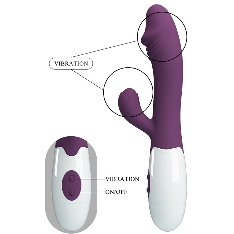 vibromasseur point G et clitoris violet Snappy Pretty Love vue 9 sur 10