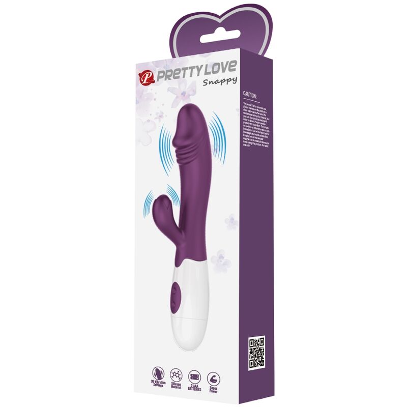 vibromasseur point G et clitoris violet Snappy Pretty Love vue 10 sur 10