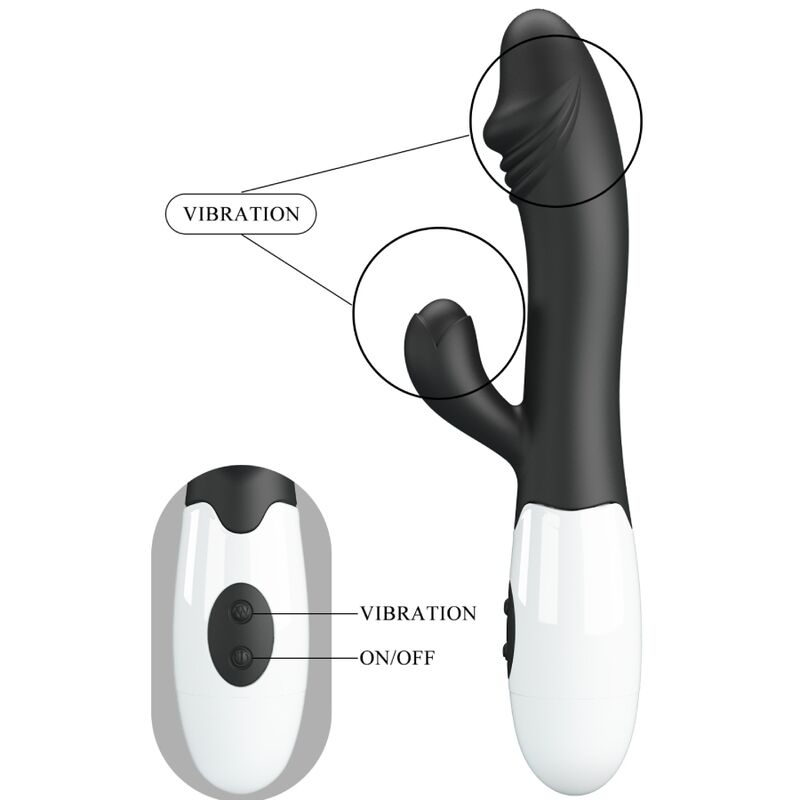 vibromasseur point G et clitoris noir Snappy Pretty Love vue 8 sur 10
