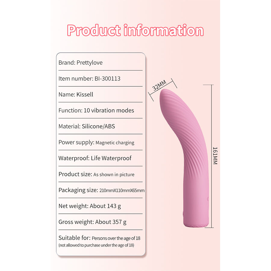 vibromasseur point G rose lumineux Kisell Pretty Love vue 10 sur 12