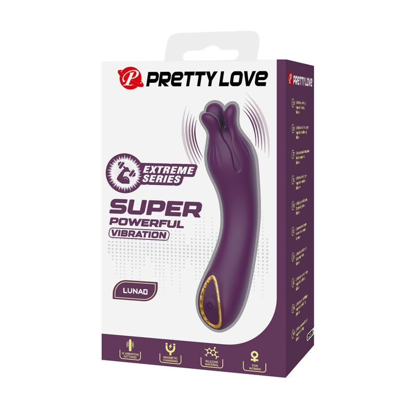 vibromasseur point G double embout violet Lunao Pretty Love vue 3 sur 10