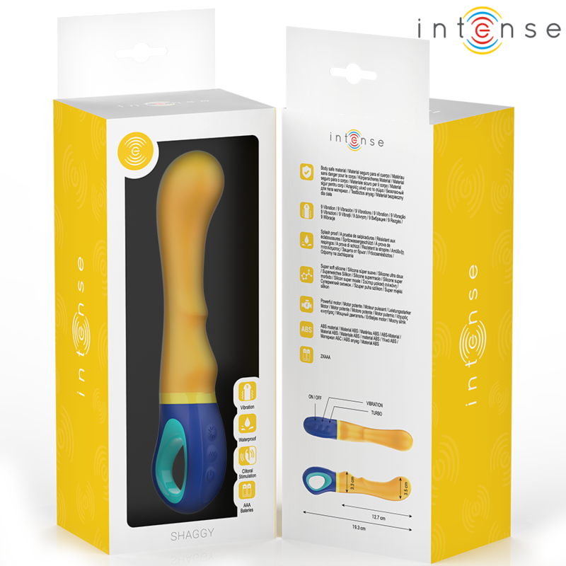 vibromasseur point G jaune à piles Shaggy Intense vue 6 sur 6