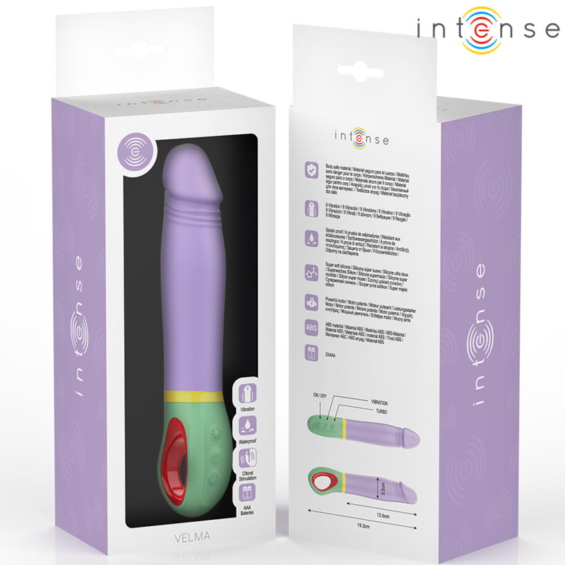 vibromasseur classique violet à piles Velma Intense vue 6 sur 6