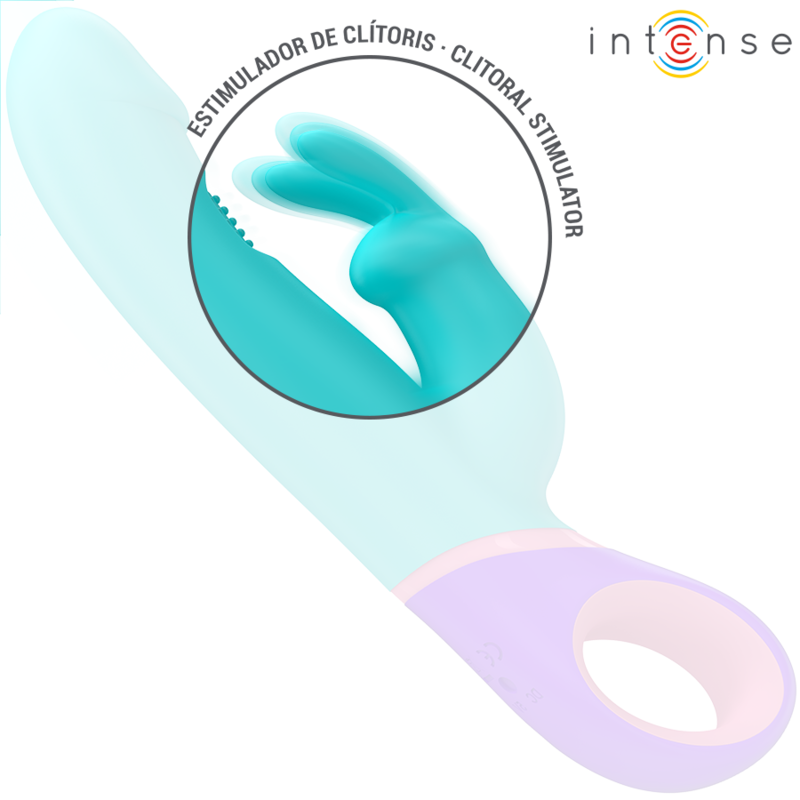 vibromasseur rabbit point G rotatif bleu Monica Intense vue 3 sur 6