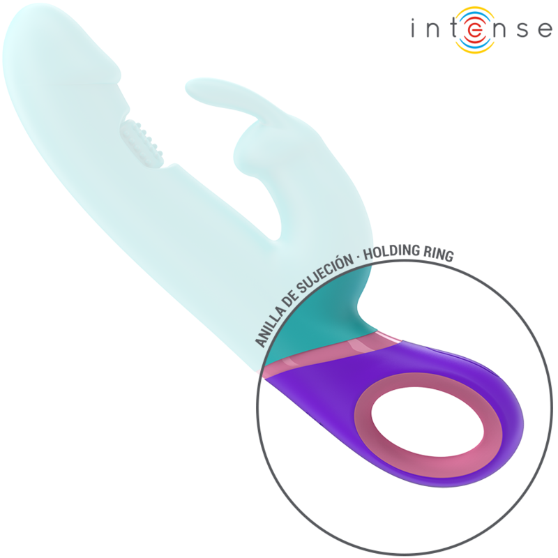 vibromasseur rabbit point G rotatif bleu Monica Intense vue 5 sur 6