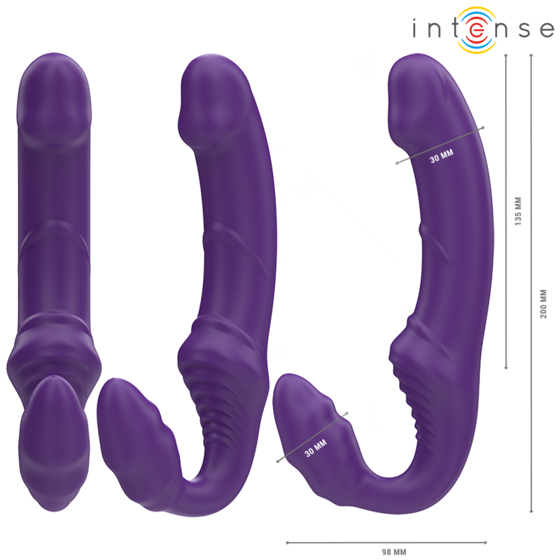 double vibromasseur télécommandé violet 20 cm Jill Intense vue 3 sur 8