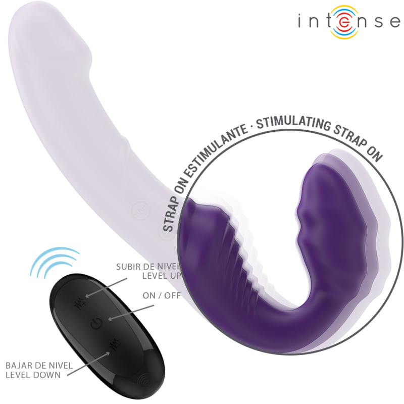 double vibromasseur télécommandé violet 20 cm Jill Intense vue 4 sur 8