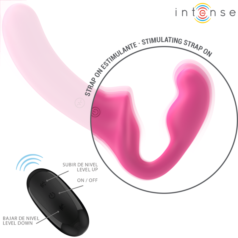 double vibromasseur télécommandé rose 20 cm Amy Intense vue 4 sur 8