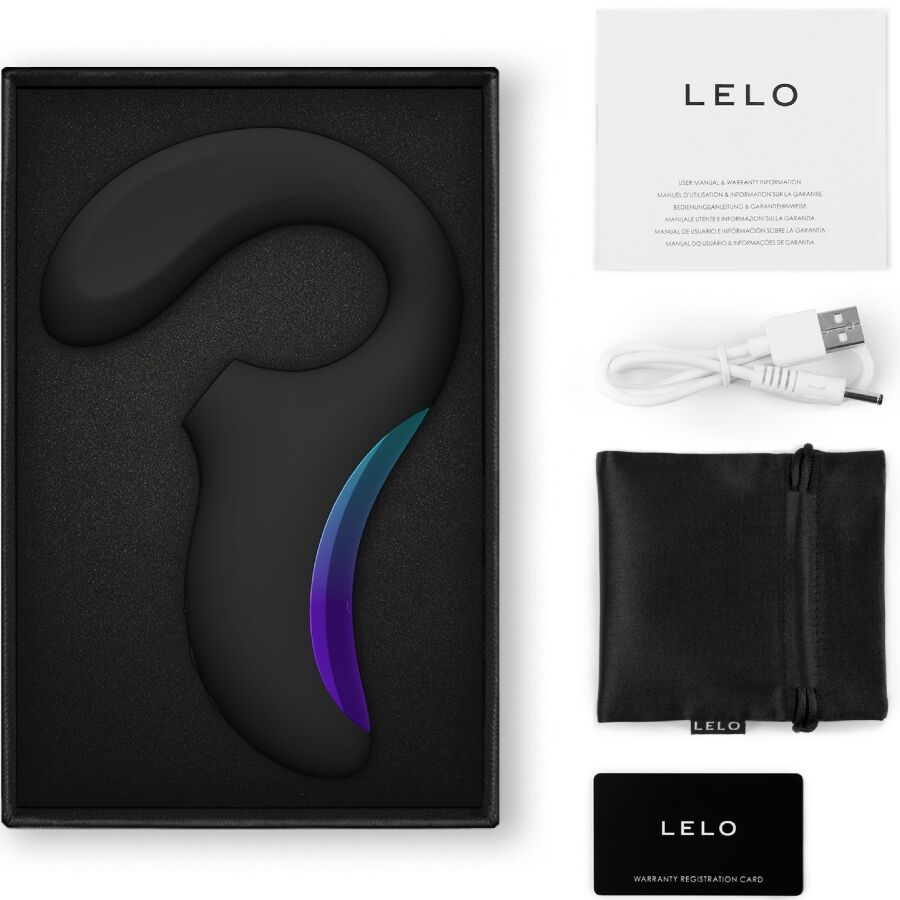 stimulateur point G et clitoris noir Enigma Wave Lelo vue 3 sur 5