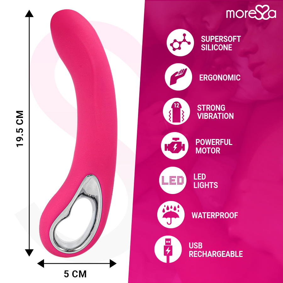 vibromasseur point G 12 modes rechargeable Nelson Moressa vue 4 sur 8