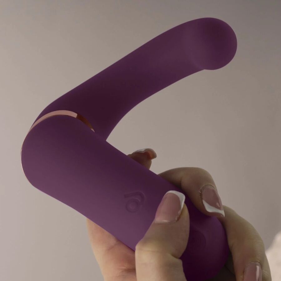 vibromasseur point G et clitoris violet Gemini Rocks-Off vue 4 sur 10