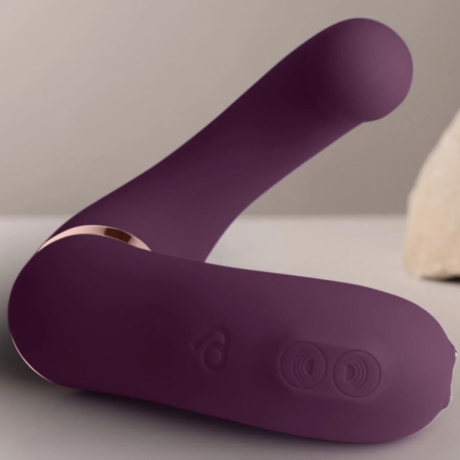 vibromasseur point G et clitoris violet Gemini Rocks-Off vue 5 sur 10