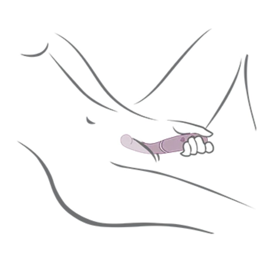 vibromasseur point G et clitoris violet Gemini Rocks-Off vue 8 sur 10