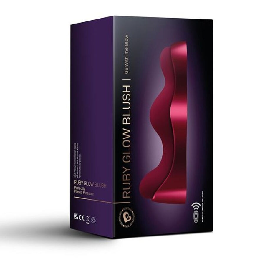 vibromasseur 2 en 1 télécommandé rouge Ruby Glow Rocks-Off vue 10 sur 10